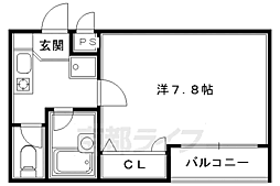 ベル・ウイング 1Kの間取図画像