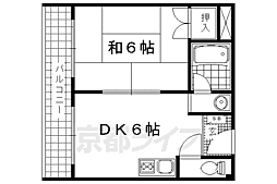 ル・松尾 1DKの間取図画像