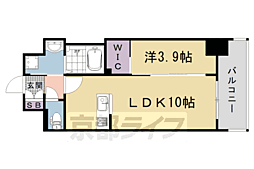 ソルテラス京都西院　ＳＴＡＴＩＯＮ　ＳＩＤＥ 3階1LDKの間取り
