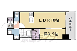 ソルテラス京都西院　ＳＴＡＴＩＯＮ　ＳＩＤＥ 3階1LDKの間取り