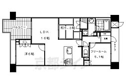グランレジェイド京都河原町 4階2SLDKの間取り