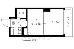 第33長栄今小路メリーハイツ 1階2Kの間取り