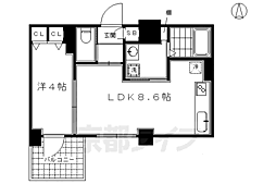 JR東海道・山陽本線 京都駅 徒歩5分の賃貸マンション 5階1LDKの間取り