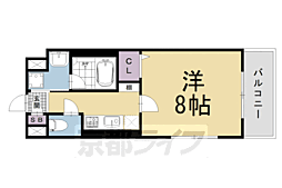 京阪本線 祇園四条駅 徒歩13分の賃貸マンション 3階1Kの間取り