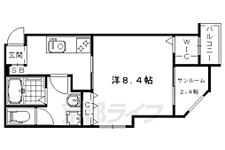 シャーメゾンＣｏｃｏ 2階1Kの間取り