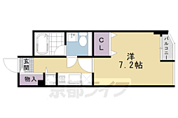 サンフローラ三条大宮 1階1Kの間取り