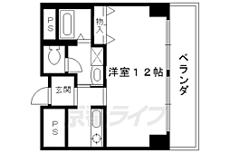 シティパル 3階1Kの間取り