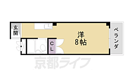アーバンハイツ堀 5階1Kの間取り