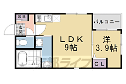 Ｓ＆Ｌ花園 2階1LDKの間取り