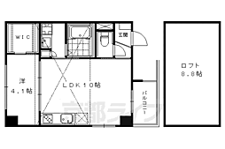 京阪本線 三条駅 徒歩8分の賃貸マンション 5階1LDKの間取り
