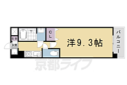 京都市営烏丸線 四条駅 徒歩5分の賃貸マンション 4階1Kの間取り