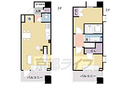 アルス四条室町　Ｄ‐ｓｔｙｌｅ 3階2LDKの間取り