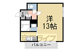 フォルム五条西洞院 3階1Kの間取り