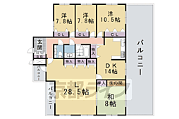 ドムス鴨川 3階4LDKの間取り