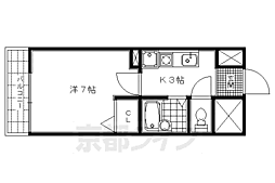 セレッソコート京都御所西 4階1Kの間取り