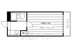 京阪本線 東福寺駅 徒歩15分の賃貸マンション 3階1Kの間取り