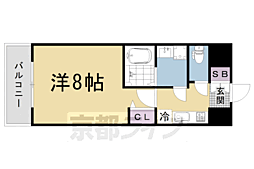 JR東海道・山陽本線 西大路駅 徒歩17分の賃貸マンション 5階1Kの間取り