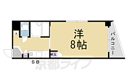 阪急京都本線 大宮駅 徒歩4分の賃貸マンション 7階1Kの間取り