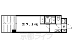 サンシティ四条西洞院 3階1Kの間取り