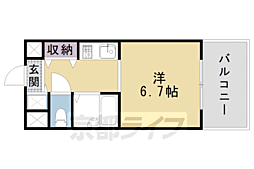 リ・エチカ 3階1Kの間取り