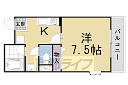 アブレスト四条大宮 3階1Kの間取り