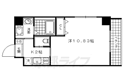カーサショウエイ 5階1Kの間取り