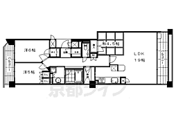 アールヴェール河原町二条 3LDKの間取図画像
