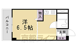 グッディライフ御幸町 1Kの間取図画像