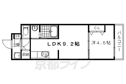 A-mon壬生高樋 1LDKの間取図画像