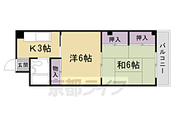 松尾ブリッジマンション 2Kの間取図画像