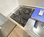 2口ガスコンロ付きのキッチン