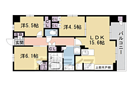 ファインレジデンス京都五条通 3LDKの間取図画像
