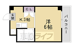 シャルトヤマハ 1Kの間取図画像