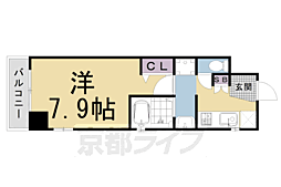 フェイバル二条 1Kの間取図画像