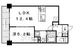 SOHO烏丸 1LDKの間取図画像
