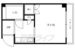 パティオフィッツ 1Kの間取図画像