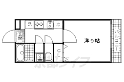 メゾンクレア 1Kの間取図画像