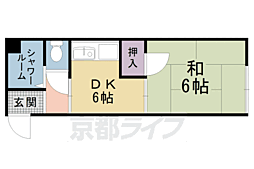 千高ビルB棟 1DKの間取図画像