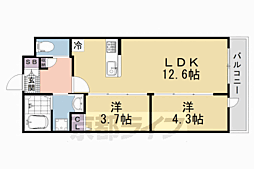 attrice円町(アトリーチェ円町) 2LDKの間取図画像