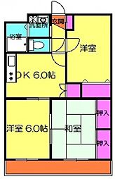 ウイングマンション小暮 3DKの間取図画像
