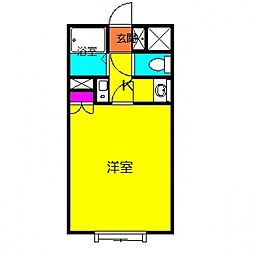バルパレーアトリエ1 1Kの間取図画像