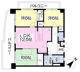 スティル・ティー 3LDKの間取図画像