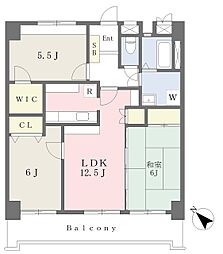 ピアザ橘 3LDKの間取図画像