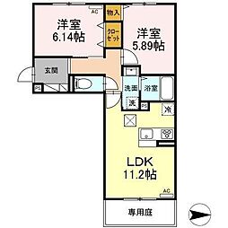 ウィステリア2 2LDKの間取図画像