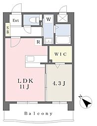 スタンドリバーオレンジ 1LDKの間取図画像
