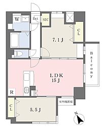 KAIMONDO 2LDKの間取図画像