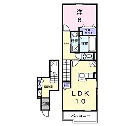 サクラガーデン 1LDKの間取図画像