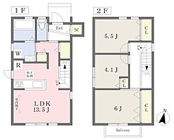 松風の杜Ｂ 1階3LDKの間取り