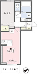 ルフレ香椎駅東 1LDKの間取図画像