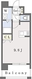 エンクレスト香椎駅前 ワンルームの間取図画像